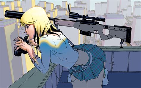 Anime Sniper Rifle Woman Girl Hd Wallpaper Anime Wallpaper Better