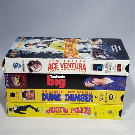 Lot Of 4 Comedy Vhs Movies Ace Ventura Nature Call Big Dumb Dumber