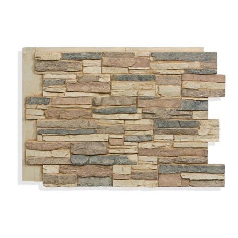 Antico Elements Faux Stone Panels 59 Sq Ft Cappuccino Faux Stone