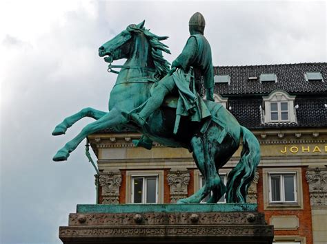 Equestrian Statue Of Bishop Absalon In Copenhagen Denmark
