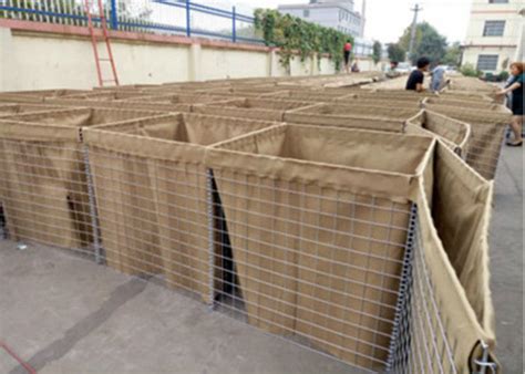 Durable Welded Military Sand Gabion Box Wall Hesco Barrier With Sand
