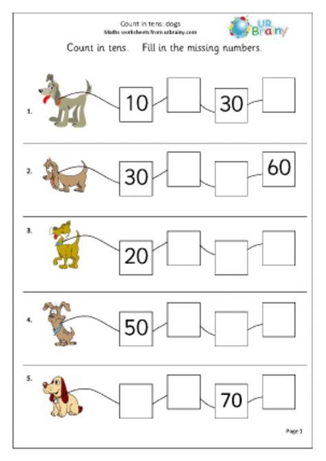 Counting In Tens Worksheets Free CountingWorksheets Com