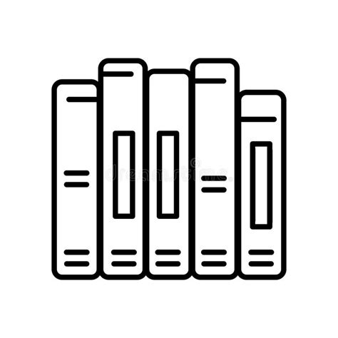 Book Spine Vector Icon Outline Design Stock Vector Illustration Of