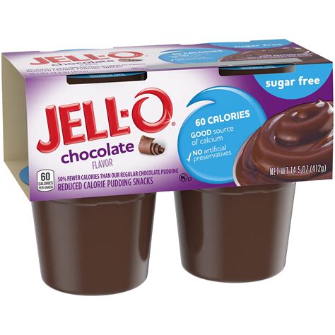 Jell O Chocolate Sugar Free Pudding Cups Snack 4 Ct City Market