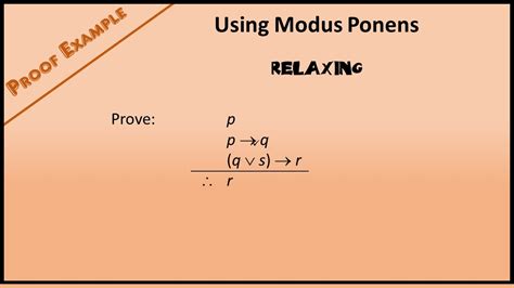 Boolean Proof Example 1 Using Modus Ponens Youtube