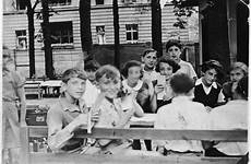 camp jewish picnic sit berlin children around table summer collections