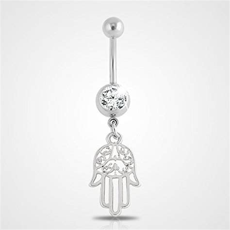 Rhinestone Dangle Body Piercing Jewelry Ball Barbell Bar Belly Button Navel Ring N14 Free Image