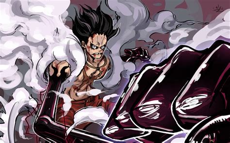 One Piece Monkey D Luffy Gear Fourth Snakeman Hd Wallpaper Download