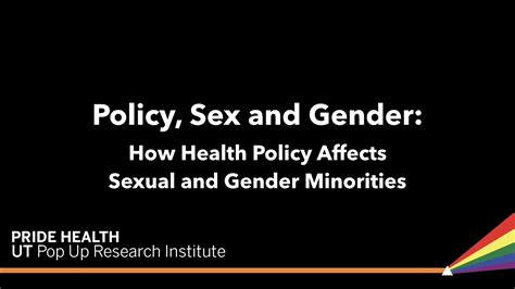 policy sex and gender how health policy affects sexual and gender minorities youtube