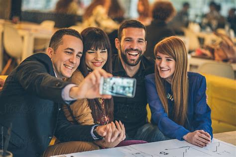 Group Of People Taking Selfie By Stocksy Contributor Mosuno Stocksy