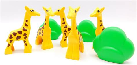 Lego Minifigure Giraffes Lot Duplo With Plant Trees