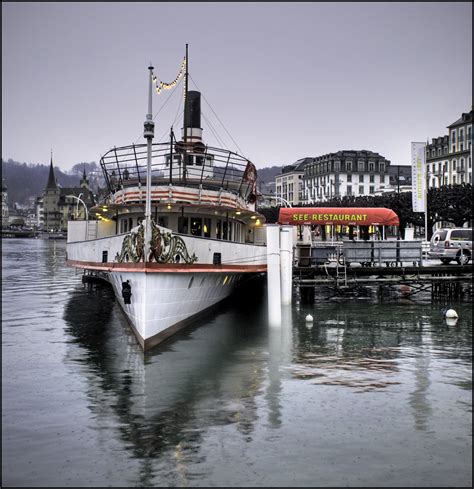 Ferry On Lake Lucerne Switzerland A Ferry Docked Near A Flickr