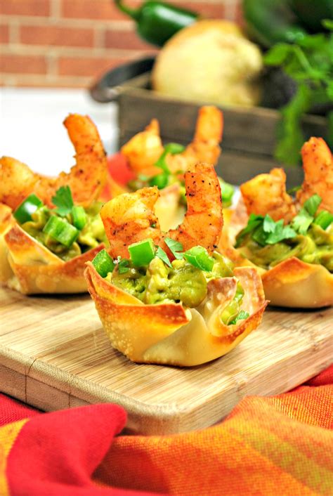 Shrimp Avocado Wonton Cup Appetizer Recipe