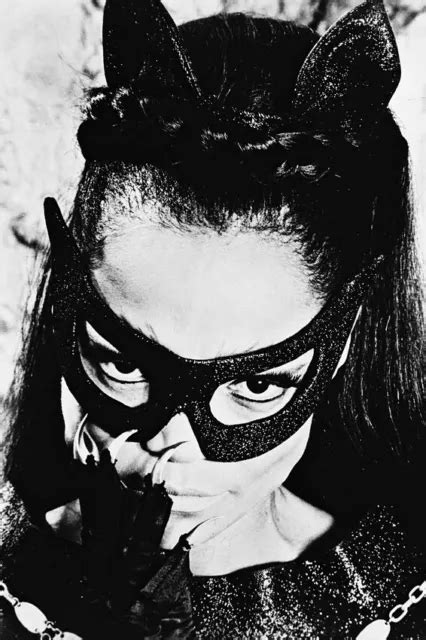 Eartha Kitt 24x18 Poster As Catwoman Batman Villain With Mask Close Up