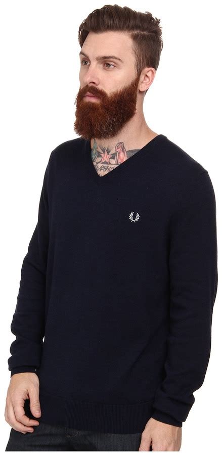 Fred Perry Classic Tipped V Neck Sweater 145 Zappos Lookastic