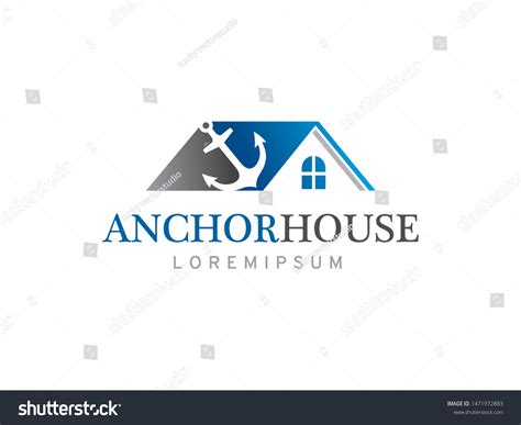 Anchor House Logo Symbol Icon Template Stock Vector Royalty Free