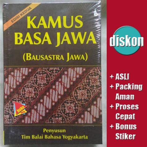 Assamica (masters) tipe chang pada 1877 ke jawa dari sri lanka (ceylon) dan ditanam di kabupaten gambung, jawa barat (saat ini kantor pusat penelitian teh dan kina indonesia) (sriyadi et al., 2012) Jual Kamus Basa Jawa (Bausastra Jawa), Edisi Kedua - Balai Bahasa Yogyakarta di Lapak Buku Beta ...