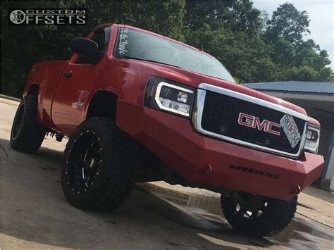 2008 Gmc Sierra 1500 Wheel Offset Aggressive 1 Outside Fender