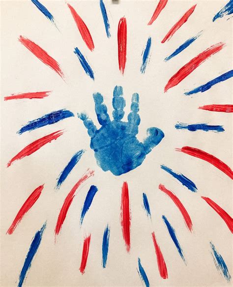 4th Of July Art In 2020 Fourth Of July Crafts For Kids Baby Art