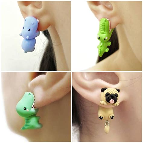 Cute Animal Earrings Biting On Your Ear So Cute Поделки Проекты
