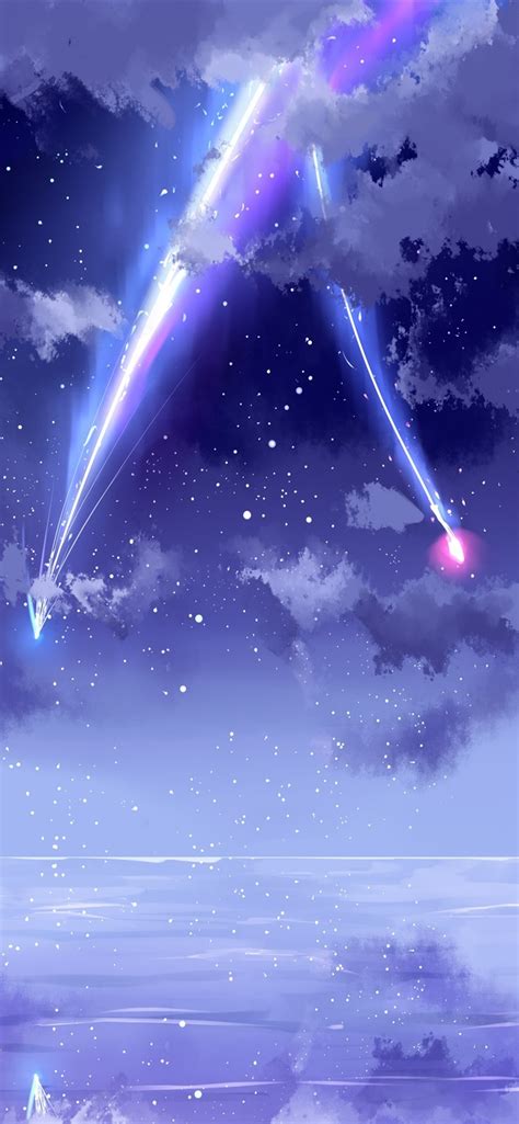 Wallpaper Your Name Beautiful Sky Meteor Anime