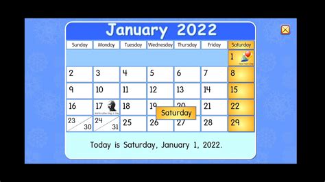 Starfall Calendar January 2022 Otosection