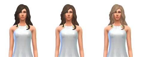Busted Pixels Long Way Over Sholder Hairstyle Sims 4 Hairs