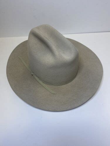Vtg Stetson 4x Beaver Fur Felt Silverbelly Cowboy Hat Size 7 Rancher