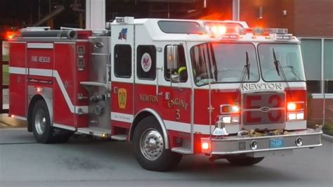 Newton Ma Fire Department Engine 3 Responding Youtube