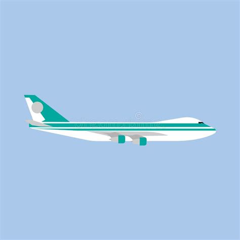Aeroplane Transportation Modern Travel Vehicle Side View Vector Air