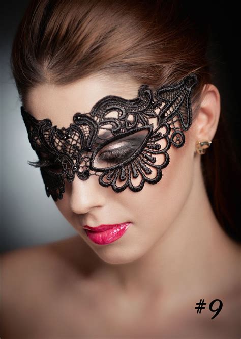 Black Lace Mask Ladies Masquerade Mask Simple Halloween Masks For Women