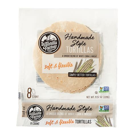 Handmade Style White Corn And Wheat Tortillas 6 Packages La Tortilla