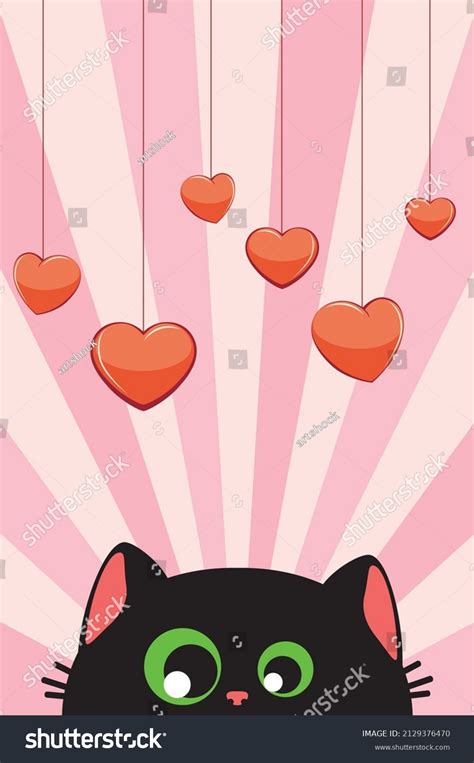 Cute Funny Cartoon Black Cat Head Stock Vector Royalty Free