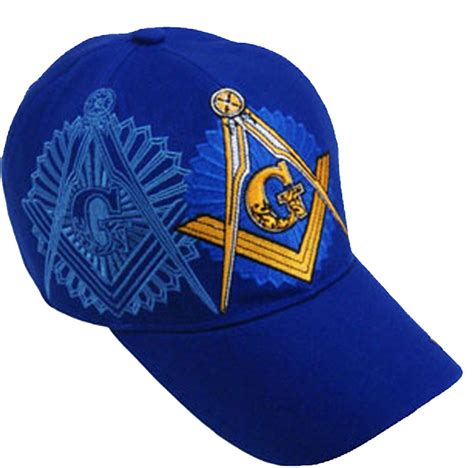 Mason Hat Blue Baseball Cap With Master Masonic Logo Freemasons