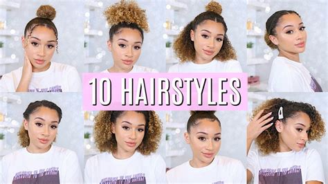 10 Easy Hairstyles For Curly Hair Youtube