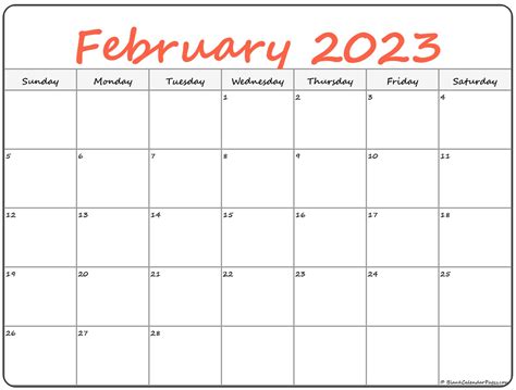 Cute February 2023 Printable Calendar Free Letter Templates