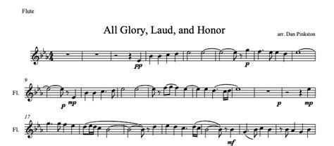 All Glory Laud And Honor Harp Column Music