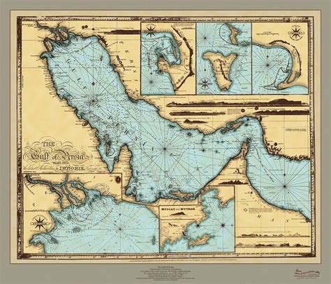 نقشه خلیج فارس 1833 میلادی 30 موسسه جغرافیایی و کارتوگرافی سحاب