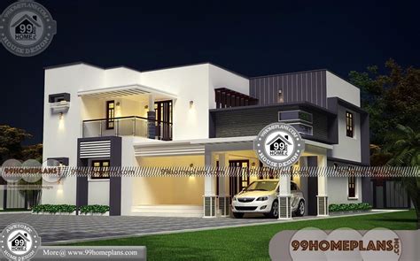 Modern Box Type House With 3d Elevations Low Budget Square Designs