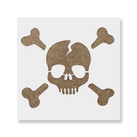 Skull And Crossbones Stencil Durable And Reusable Mylar Stencils Ebay