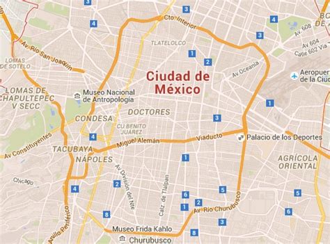 Mapa Callejero De Ciudad De México Portal Viajar