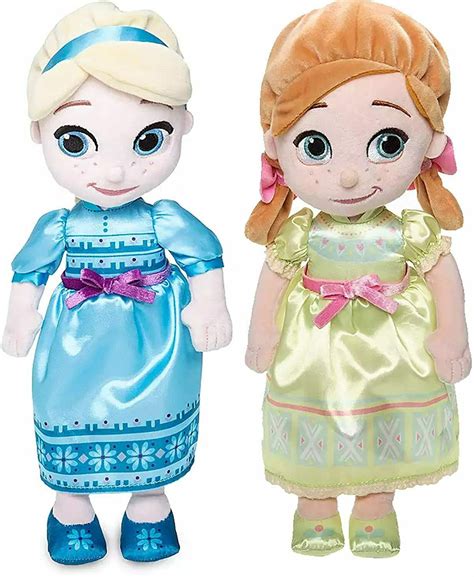 Frozen Elsa And Anna Animators Collection Plush Doll 2pc Set 12 High