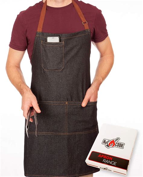 Denim Apron With Pockets Stay Organized When Youre Bbq Grilling And Cooking Stylish Cooking