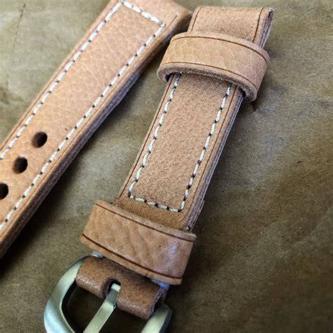 Leather Watch Strap For Field Watch 22mm Custom Made Watch Strap