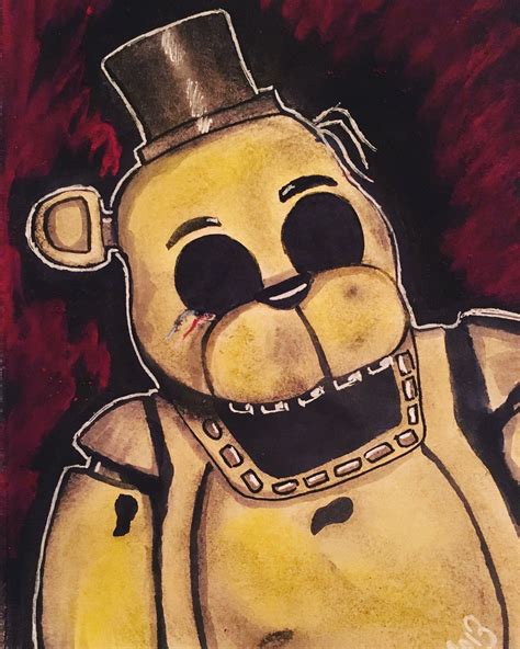 Withered Golden Freddy From Five Nights At Freddys Made By Me Fnaf