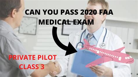 Faa Medical Exam Class Private Pilot License Youtube