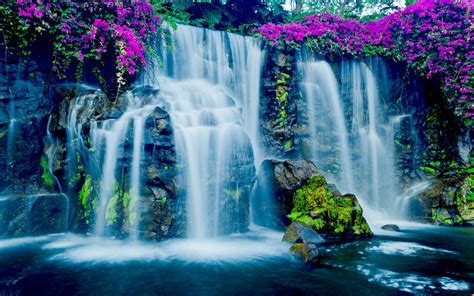 Beautiful Blue Waterfall In Hawaii