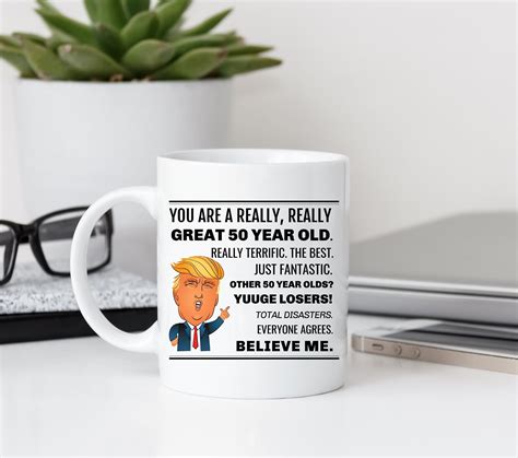 50th Birthday Trump Mug Donald Trump 5oth Birthday Mug Funny Etsy