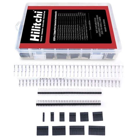 Hilitchi 635 Pcs 40 Pin 2.54mm Pitch Single Row Pin Headers, Connector ...