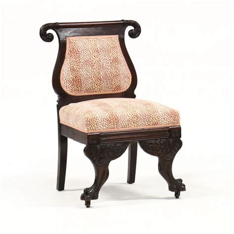 American Classical Carved Mahogany Side Chair Lot 2264 The Americana Estate Auctionapr 2